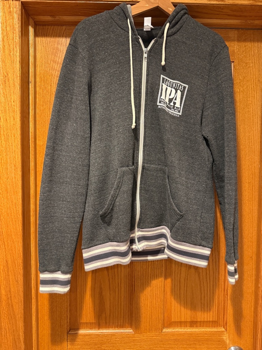 Men’s Charcoal Zip-Up Hoodie